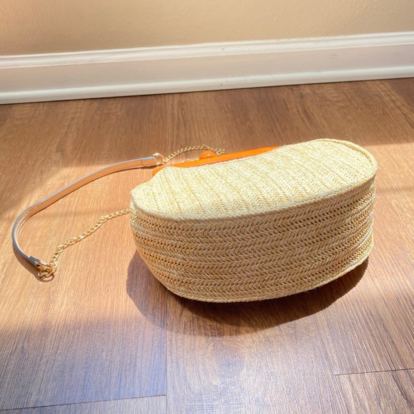 Purse; Tan, woven, Shoulder bag - Picture 9 of 9